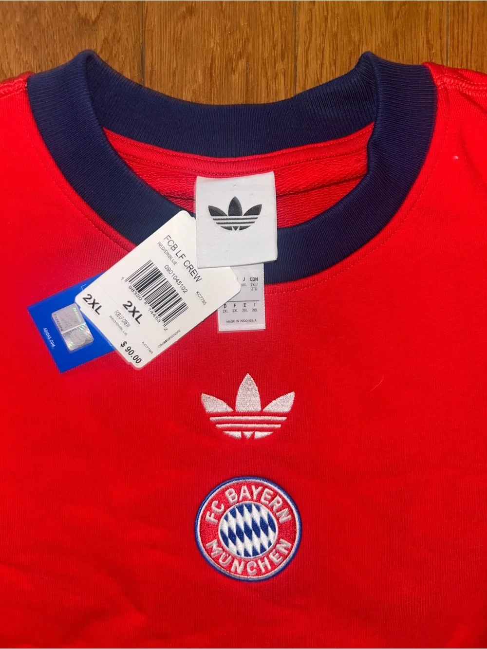 Bayern Munich LF Adidas Crewneck Size 2XL NEW